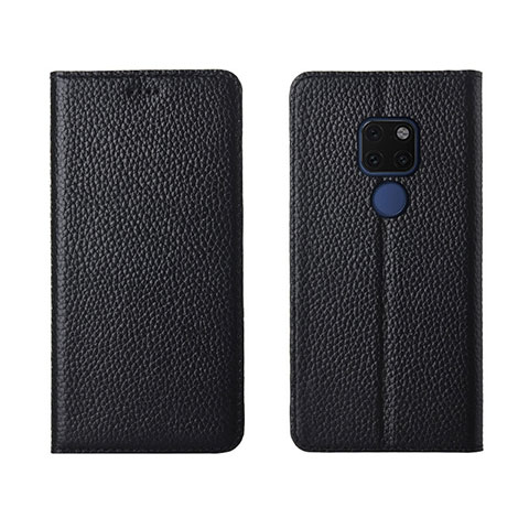 Handytasche Stand Schutzhülle Leder Hülle T15 für Huawei Mate 20 Schwarz