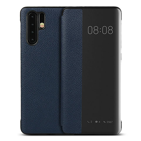 Handytasche Stand Schutzhülle Leder Hülle T16 für Huawei P30 Pro Blau