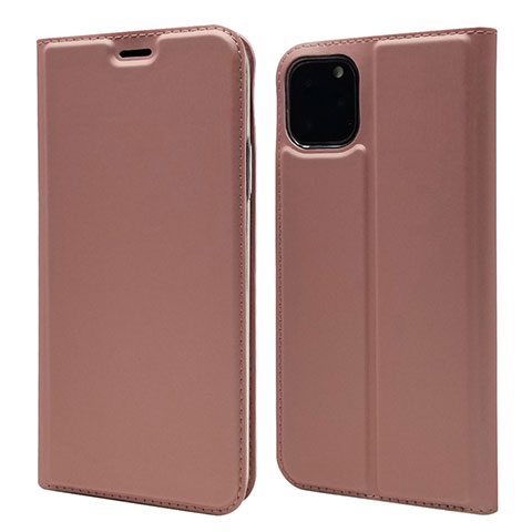 Handytasche Stand Schutzhülle Leder Hülle T17 für Apple iPhone 11 Pro Max Rosegold