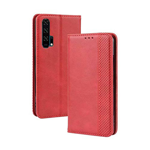 Handytasche Stand Schutzhülle Leder Hülle T18 für Huawei Honor 20 Pro Rot