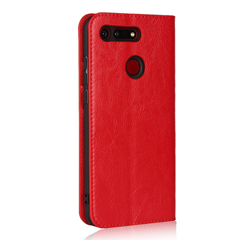 Handytasche Stand Schutzhülle Leder Hülle T19 für Huawei Honor V20 Rot