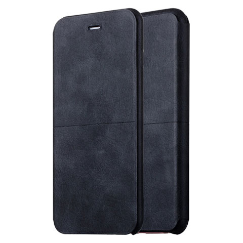 Handytasche Stand Schutzhülle Leder L01 für Apple iPhone 6S Plus Schwarz