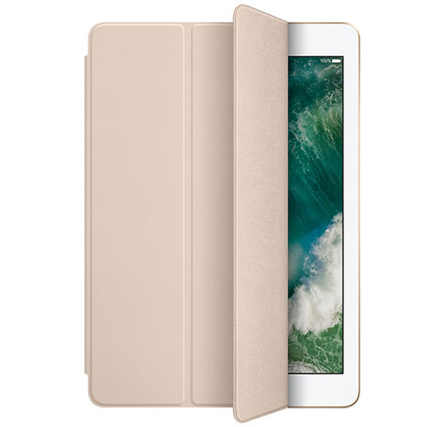 Handytasche Stand Schutzhülle Leder L01 für Apple New iPad 9.7 (2017) Gold