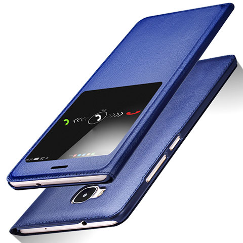 Handytasche Stand Schutzhülle Leder L01 für Huawei GX8 Blau