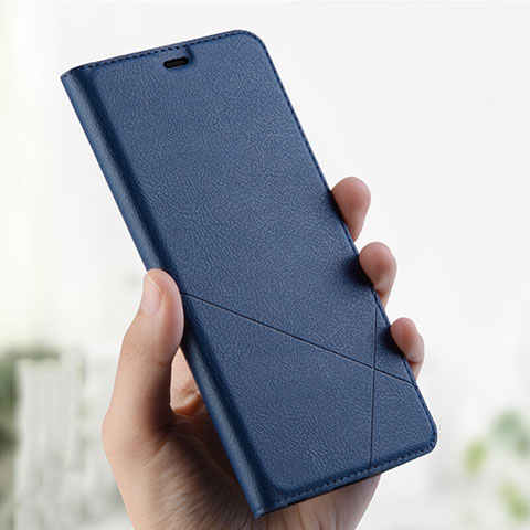 Handytasche Stand Schutzhülle Leder L01 für Oppo AX7 Blau