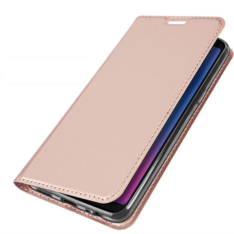 Handytasche Stand Schutzhülle Leder L01 für Samsung Galaxy A6s Rosegold