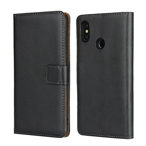 Handytasche Stand Schutzhülle Leder L01 für Xiaomi Mi 8 Schwarz