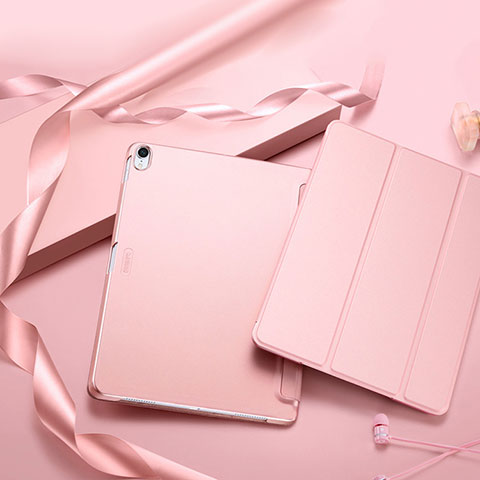 Handytasche Stand Schutzhülle Leder L02 für Apple iPad Pro 11 (2018) Rosa