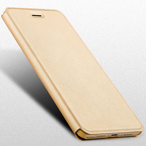 Handytasche Stand Schutzhülle Leder L02 für Huawei Honor 6C Pro Gold