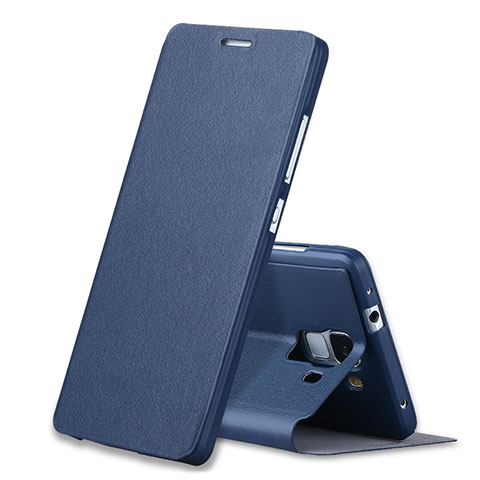 Handytasche Stand Schutzhülle Leder L02 für Huawei Honor 7 Dual SIM Blau