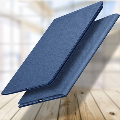 Handytasche Stand Schutzhülle Leder L04 für Apple New iPad 9.7 (2018) Blau