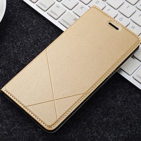 Handytasche Stand Schutzhülle Leder L04 für OnePlus 5T A5010 Gold