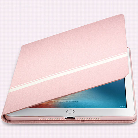 Handytasche Stand Schutzhülle Leder L05 für Apple New iPad 9.7 (2018) Rosa