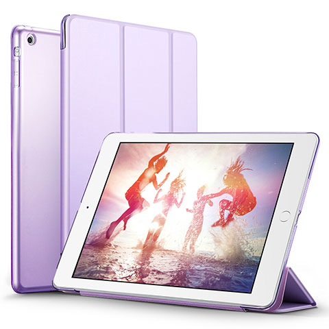 Handytasche Stand Schutzhülle Leder L06 für Apple iPad Mini 3 Violett