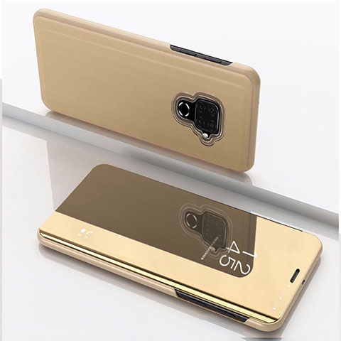 Handytasche Stand Schutzhülle Leder Rahmen Spiegel Tasche für Huawei Nova 5i Pro Gold