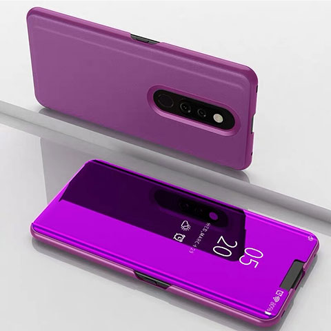 Handytasche Stand Schutzhülle Leder Rahmen Spiegel Tasche für Xiaomi Mi 9T Violett