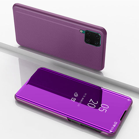 Handytasche Stand Schutzhülle Leder Rahmen Spiegel Tasche L02 für Huawei Nova 6 SE Violett