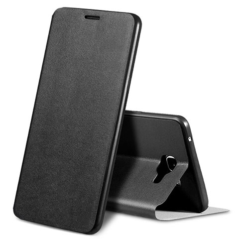 Handytasche Stand Schutzhülle Leder S01 für Samsung Galaxy A9 (2016) A9000 Schwarz