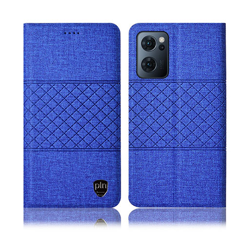 Handytasche Stand Schutzhülle Stoff H13P für OnePlus Nord CE 2 5G Blau