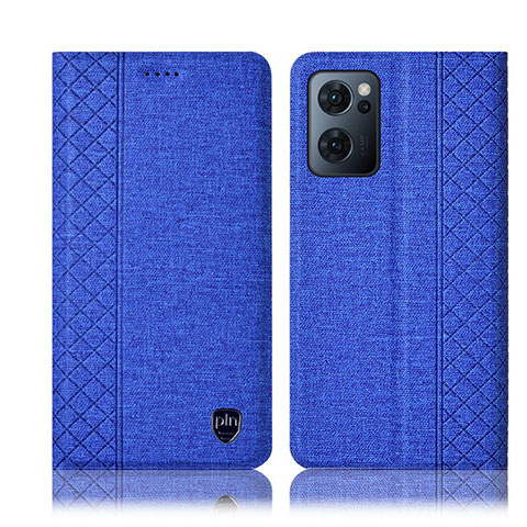 Handytasche Stand Schutzhülle Stoff H14P für OnePlus Nord CE 2 5G Blau