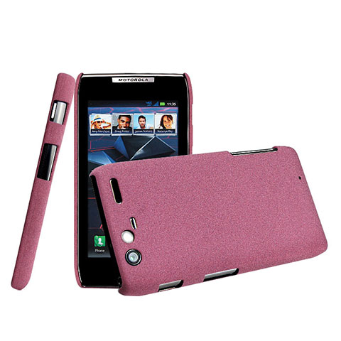 Hülle Kunststoff Schutzhülle Matt für Motorola Razr XT910 Rosa