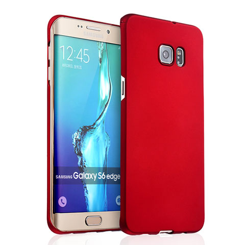 Hülle Kunststoff Schutzhülle Matt für Samsung Galaxy S6 Edge+ Plus SM-G928F Rot