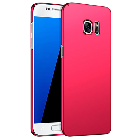 Hülle Kunststoff Schutzhülle Matt M02 für Samsung Galaxy S7 G930F G930FD Rot