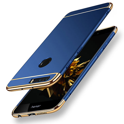 Hülle Luxus Metall Rahmen und Kunststoff für Huawei Honor 8 Blau