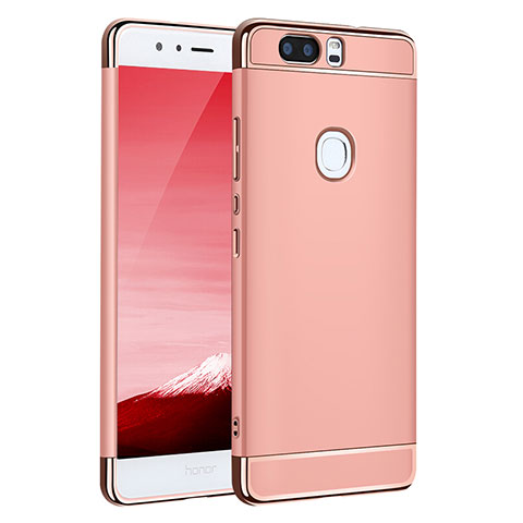 Hülle Luxus Metall Rahmen und Kunststoff für Huawei Honor V8 Rosegold