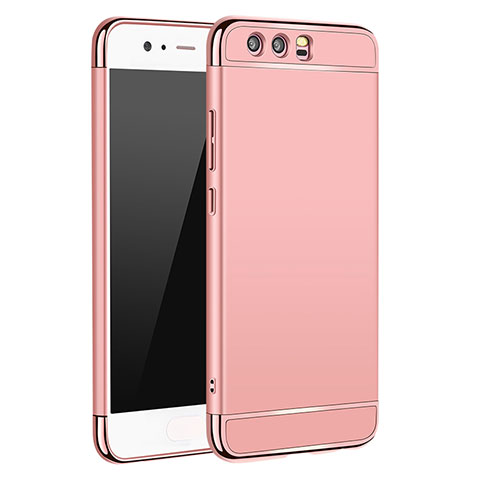 Hülle Luxus Metall Rahmen und Kunststoff M02 für Huawei P10 Rosegold