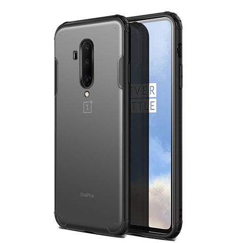 Hülle Ultra Dünn Schutzhülle Tasche Durchsichtig Transparent Matt für OnePlus 7T Pro 5G Schwarz