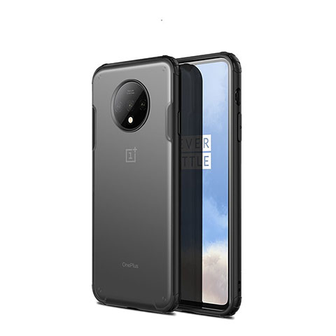 Hülle Ultra Dünn Schutzhülle Tasche Durchsichtig Transparent Matt für OnePlus 7T Schwarz