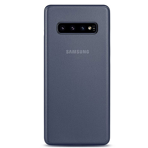 Hülle Ultra Dünn Schutzhülle Tasche Durchsichtig Transparent Matt P01 für Samsung Galaxy S10 5G Blau