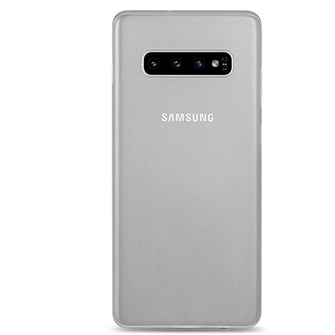 Hülle Ultra Dünn Schutzhülle Tasche Durchsichtig Transparent Matt P01 für Samsung Galaxy S10 5G Weiß