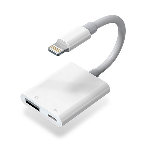 Kabel Lightning auf USB OTG H01 für Apple iPad Air 4 10.9 (2020) Weiß
