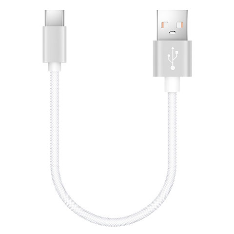 Kabel Type-C Android Universal 20cm S02 für Apple iPad Air 5 10.9 (2022) Weiß