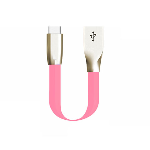 Kabel Type-C Android Universal 30cm S06 für Apple iPad Air 5 10.9 (2022) Rosa