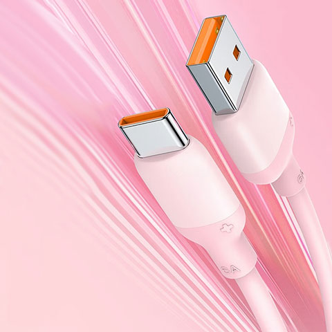 Kabel Type-C Android Universal 6A H04 für Apple iPad Pro 11 (2021) Rosa