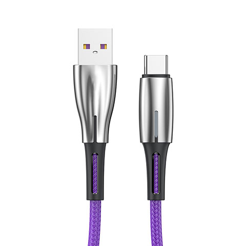 Kabel Type-C Android Universal T12 für Apple iPad Air 5 10.9 (2022) Violett