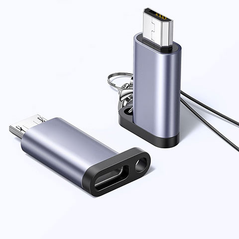 Kabel Type-C USB-C auf Mocro USB-B H02 für Apple iPhone 15 Plus Dunkelgrau