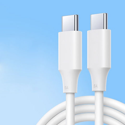 Kabel Type-C USB-C auf Type-C USB-C 100W H04 für Apple iPad Pro 12.9 (2021) Weiß