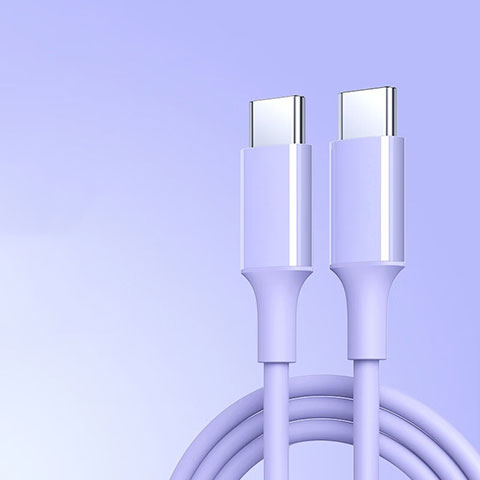 Kabel Type-C USB-C auf Type-C USB-C 60W H05 für Apple iPad Pro 11 (2022) Violett
