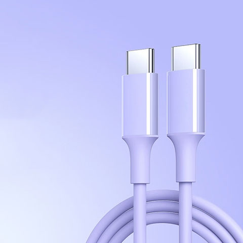 Kabel Type-C USB-C auf Type-C USB-C 60W H05 für Apple iPad Pro 12.9 (2021) Violett