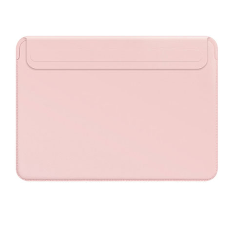 Leder Handy Tasche Sleeve Schutz Hülle L01 für Apple MacBook Air 13 zoll (2020) Rosa