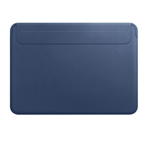 Leder Handy Tasche Sleeve Schutz Hülle L01 für Apple MacBook Air 13 zoll Blau