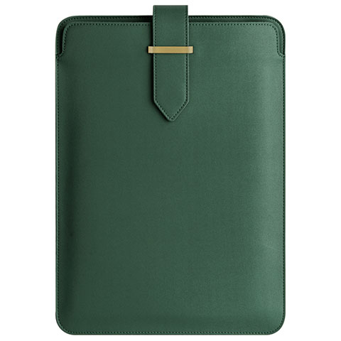 Leder Handy Tasche Sleeve Schutz Hülle L04 für Apple MacBook Air 13.3 zoll (2018) Grün