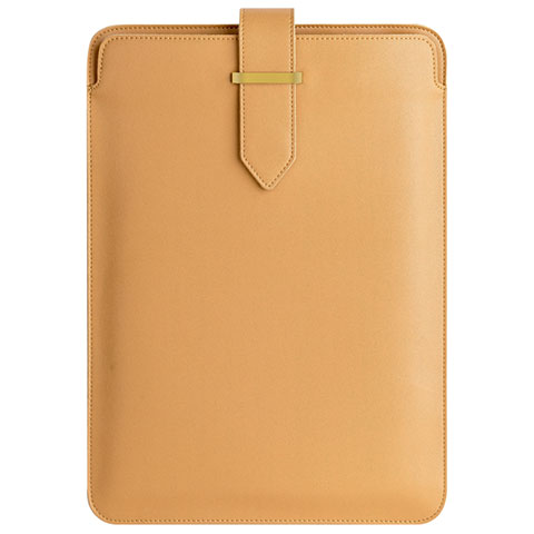 Leder Handy Tasche Sleeve Schutz Hülle L04 für Apple MacBook Air 13 zoll (2020) Braun