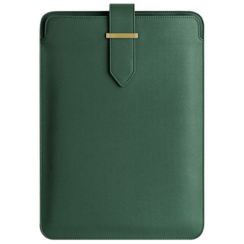 Leder Handy Tasche Sleeve Schutz Hülle L04 für Apple MacBook Air 13 zoll Grün