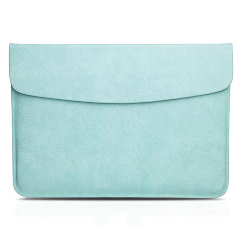 Leder Handy Tasche Sleeve Schutz Hülle L06 für Apple MacBook Air 13.3 zoll (2018) Cyan