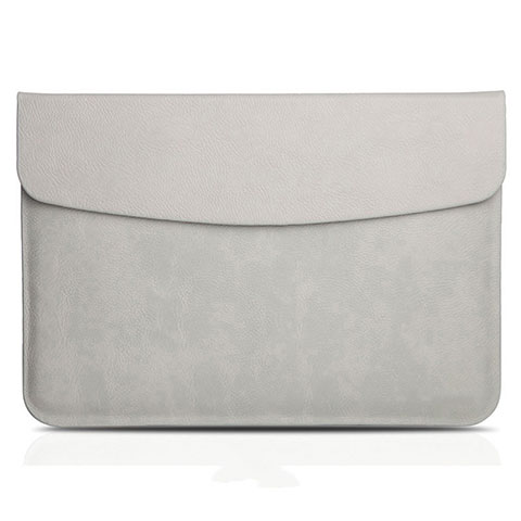 Leder Handy Tasche Sleeve Schutz Hülle L06 für Apple MacBook Air 13 zoll Grau
